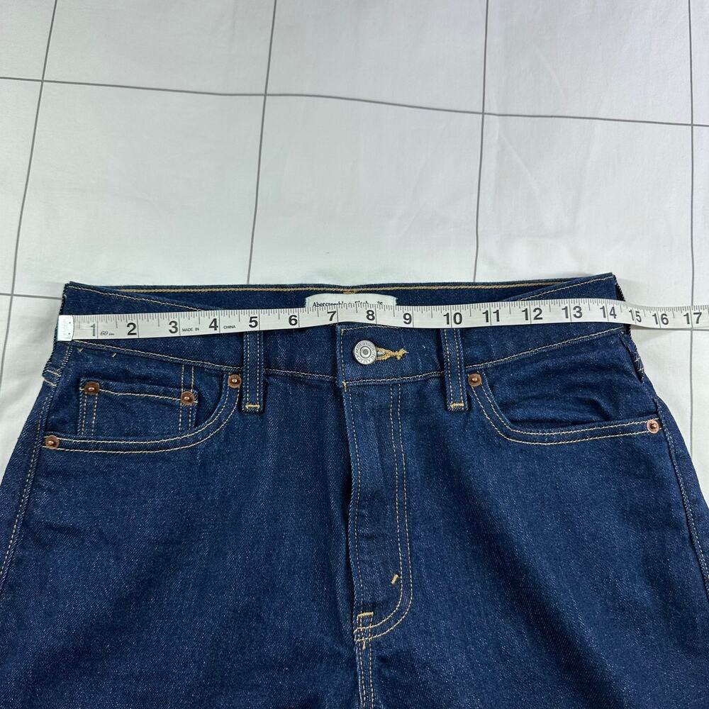 Abercrombie Jeans Womens 26 Blue Low Rise Baggy Dark Wash Cotton 5 Pocket 90s - Picture 7 of 12